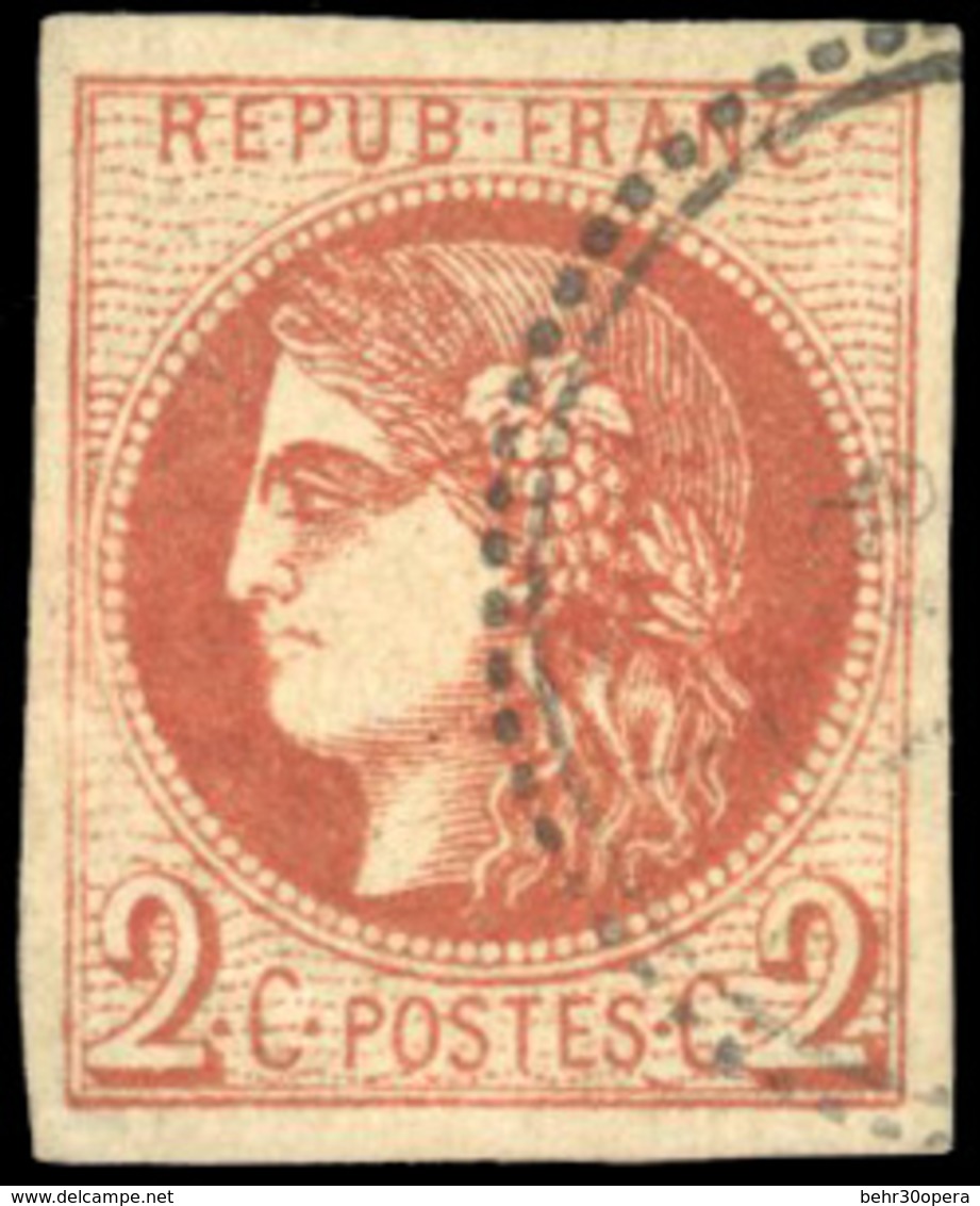 O 2c. Rouge-brique Foncé. Report 2. Obl. SUP. - 1870 Ausgabe Bordeaux