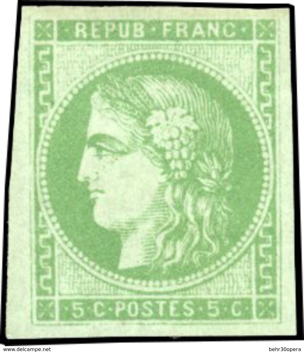 * 5c. Vert. R1. SUP. R. - 1870 Ausgabe Bordeaux