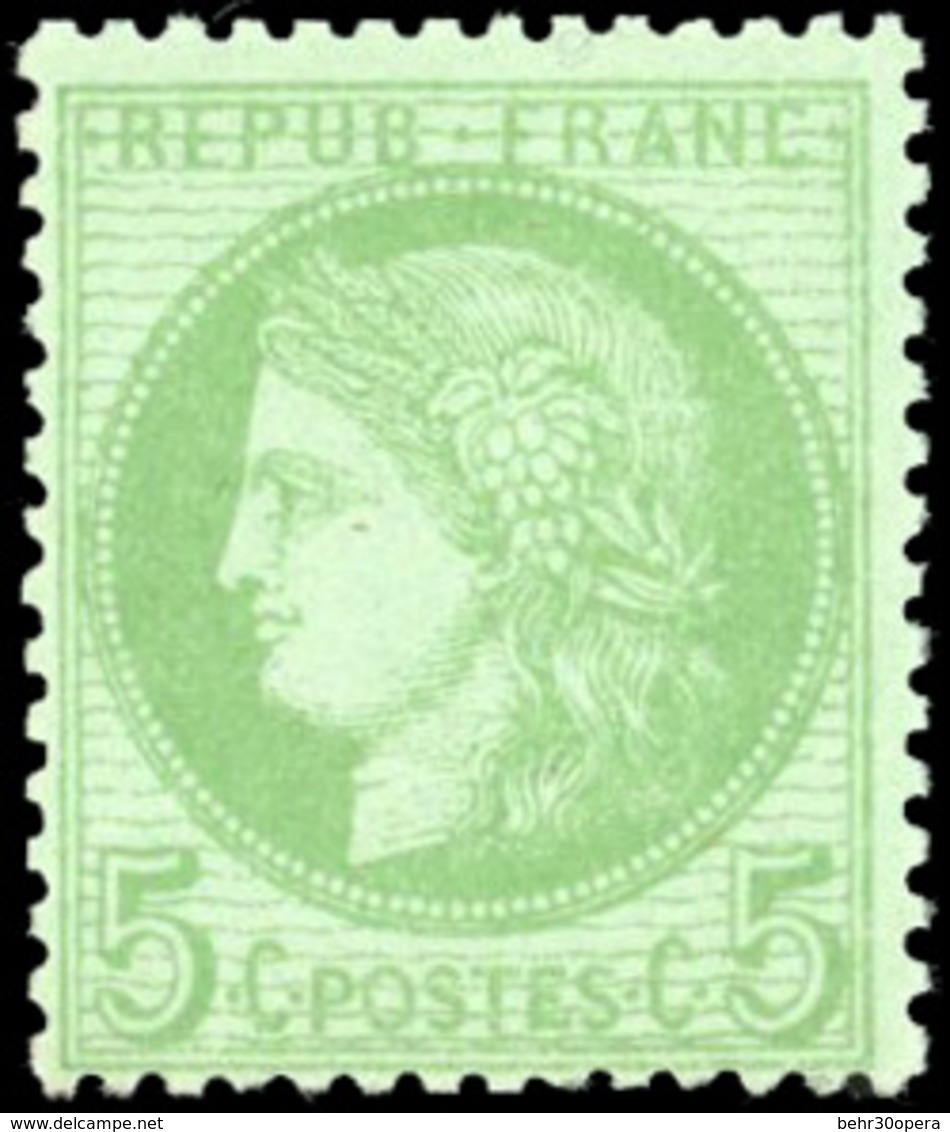 ** 5c. Vert Vif Sur Azuré. SUP. - 1871-1875 Cérès