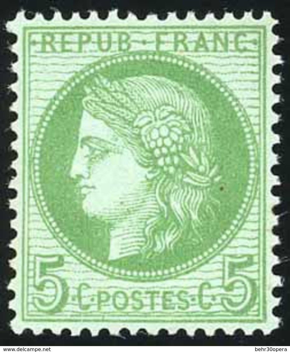 * 5c. Vert. Grande Fraîcheur. Bien Centré. SUP. - 1871-1875 Ceres