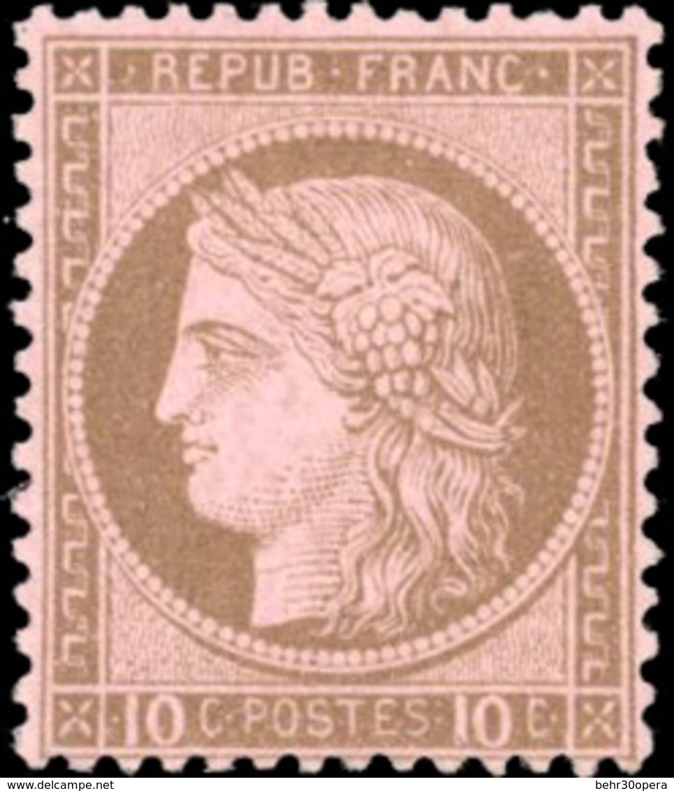 * 10c. Brun S/rose. TB. - 1871-1875 Cérès