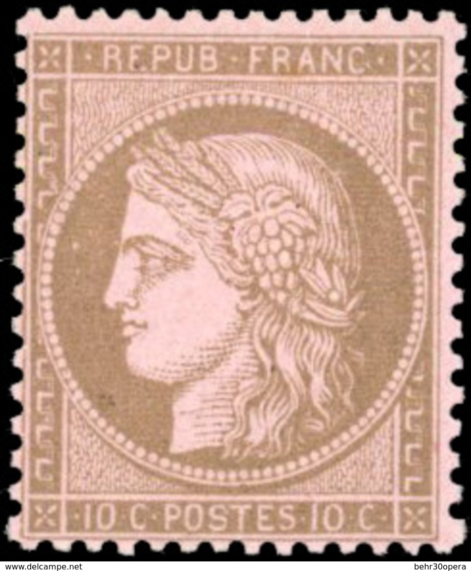 * 10c. Brun S/rose. TB. - 1871-1875 Cérès