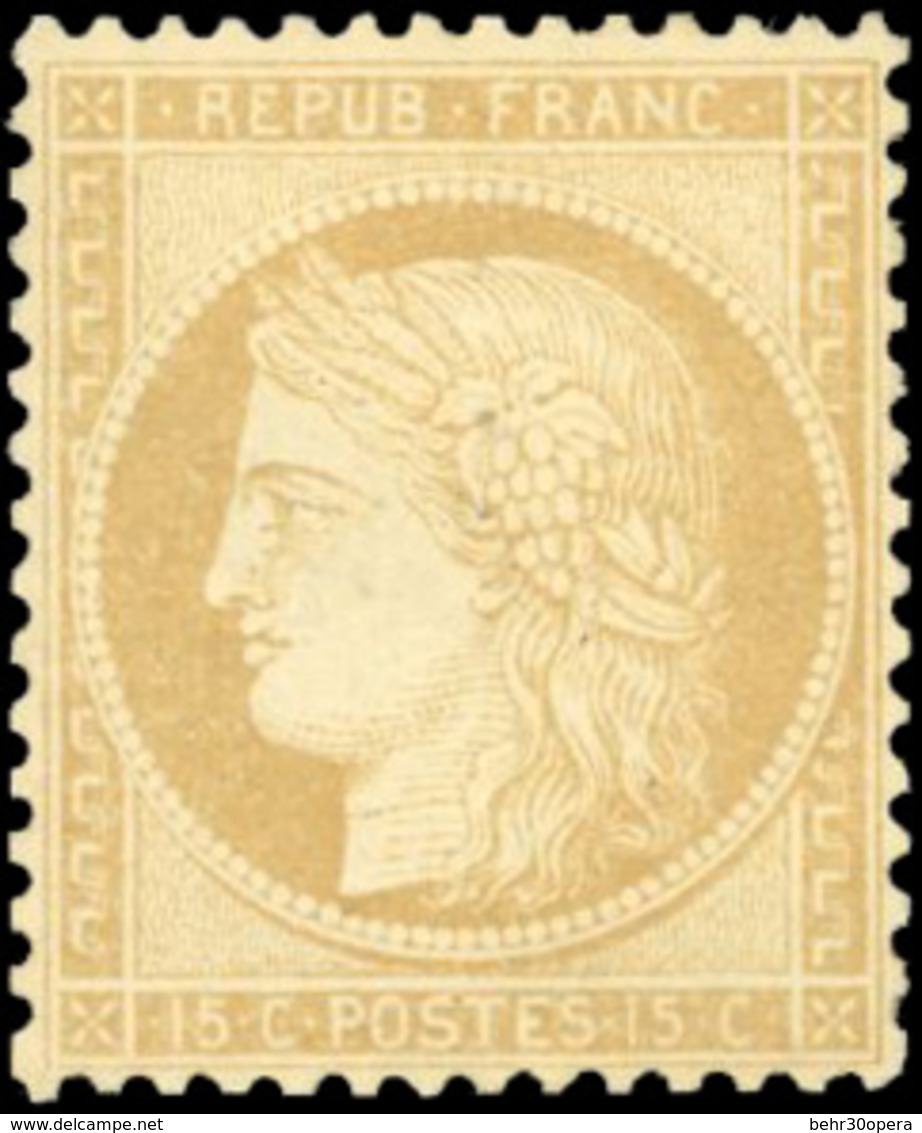 ** 15c. Bistre-pâle. SUP. - 1871-1875 Cérès