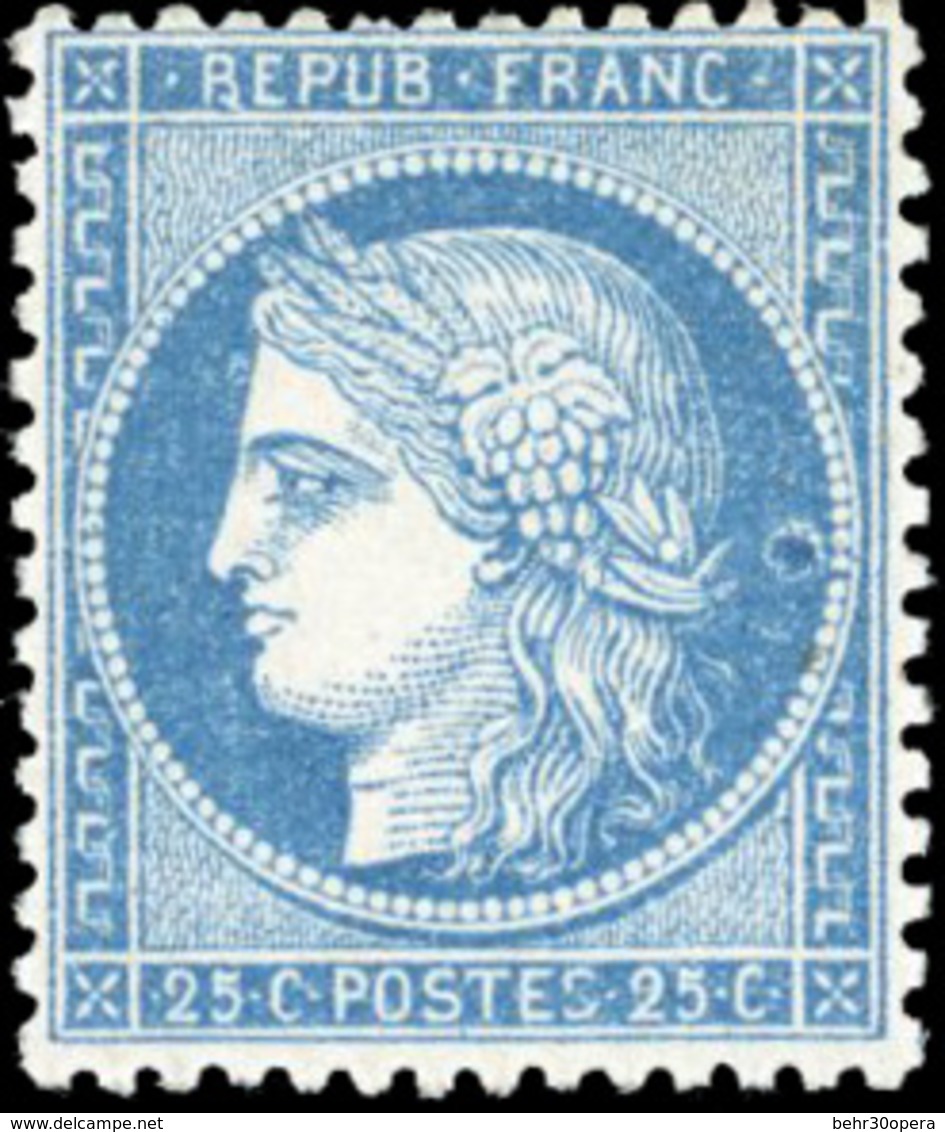 * 25c. Bleu. Type I. TB. - 1871-1875 Cérès