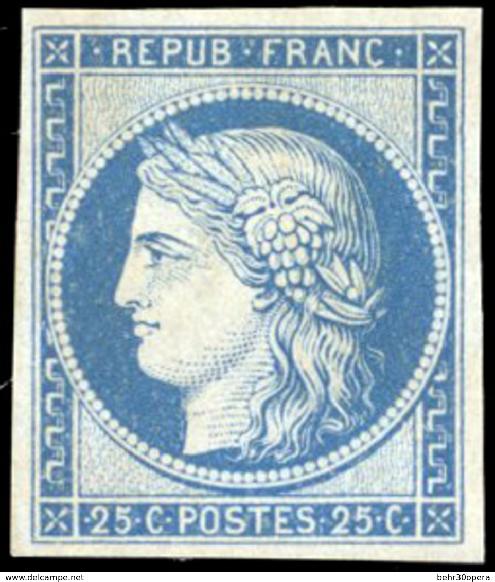 * 25c. Bleu. ND. Réimpression Granet. SUP. - 1871-1875 Cérès