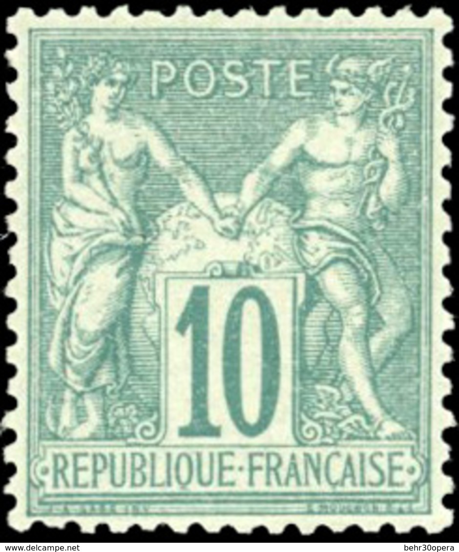 ** 10c. Vert. Centrage Parfait. SUP. - 1876-1878 Sage (Typ I)