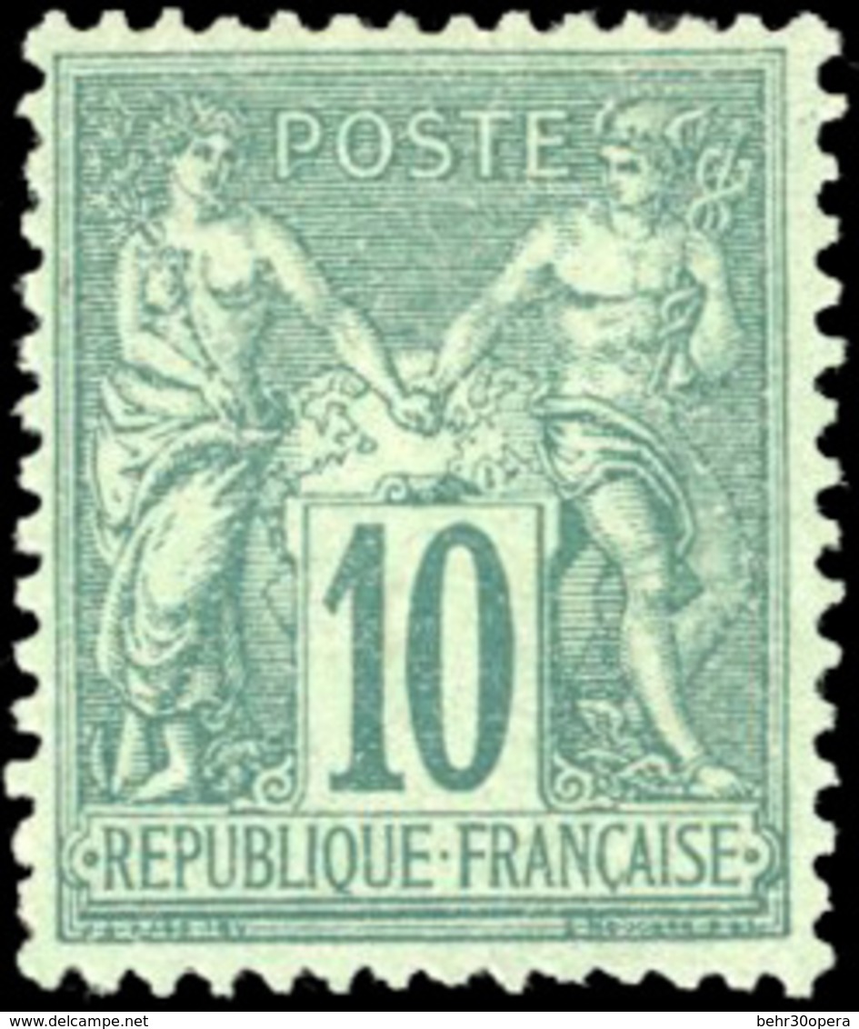 * 10c. Vert. Bon Centrage. TB. - 1876-1878 Sage (Typ I)