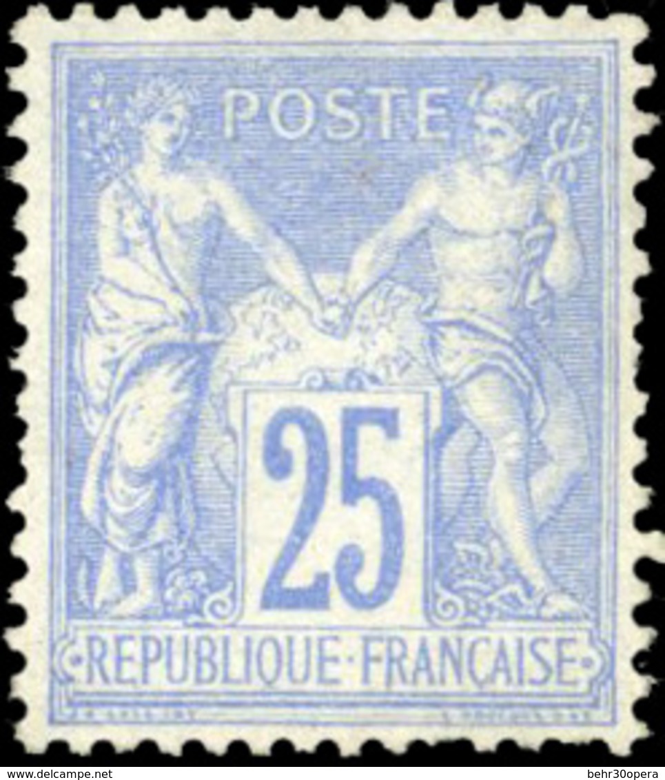 (*) 25c. Outremer Pâle. B. - 1876-1878 Sage (Type I)