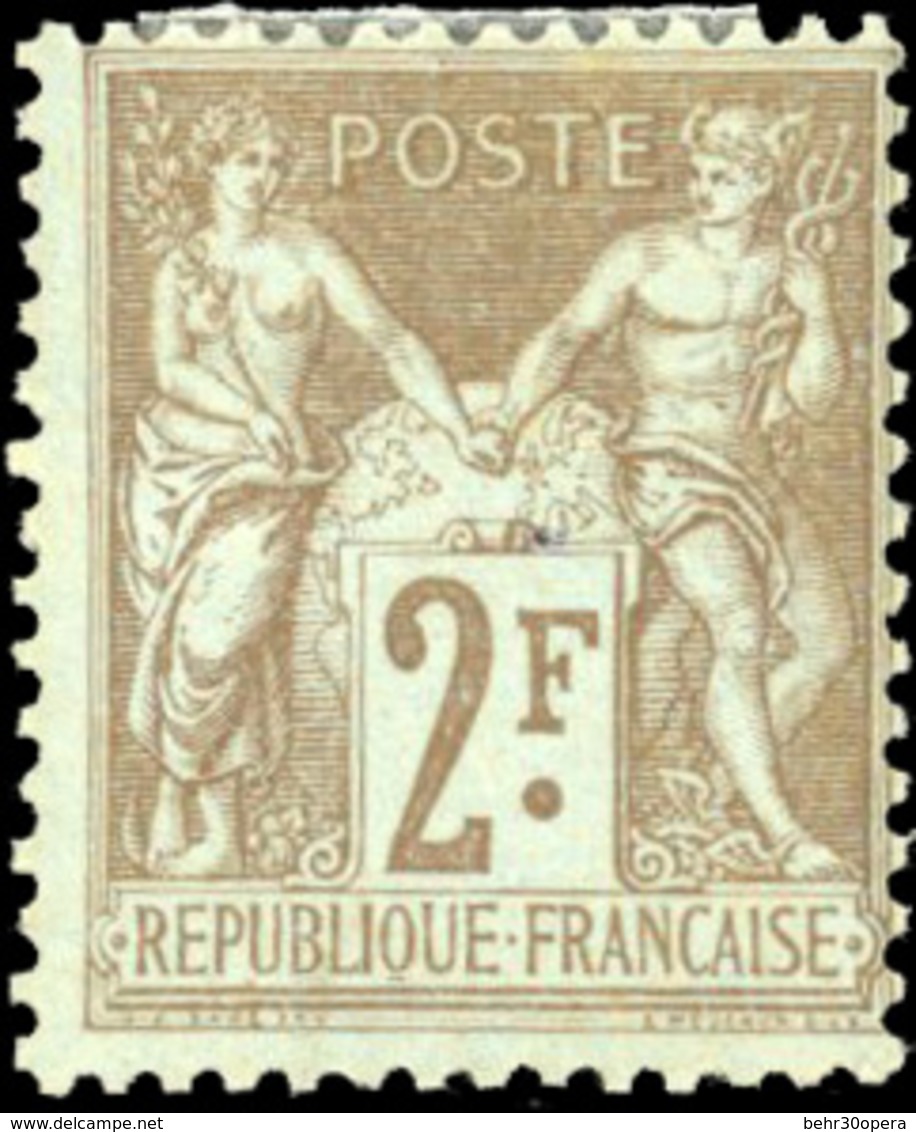 * 25c. Bistre S/azuré. TB. - 1876-1878 Sage (Type I)