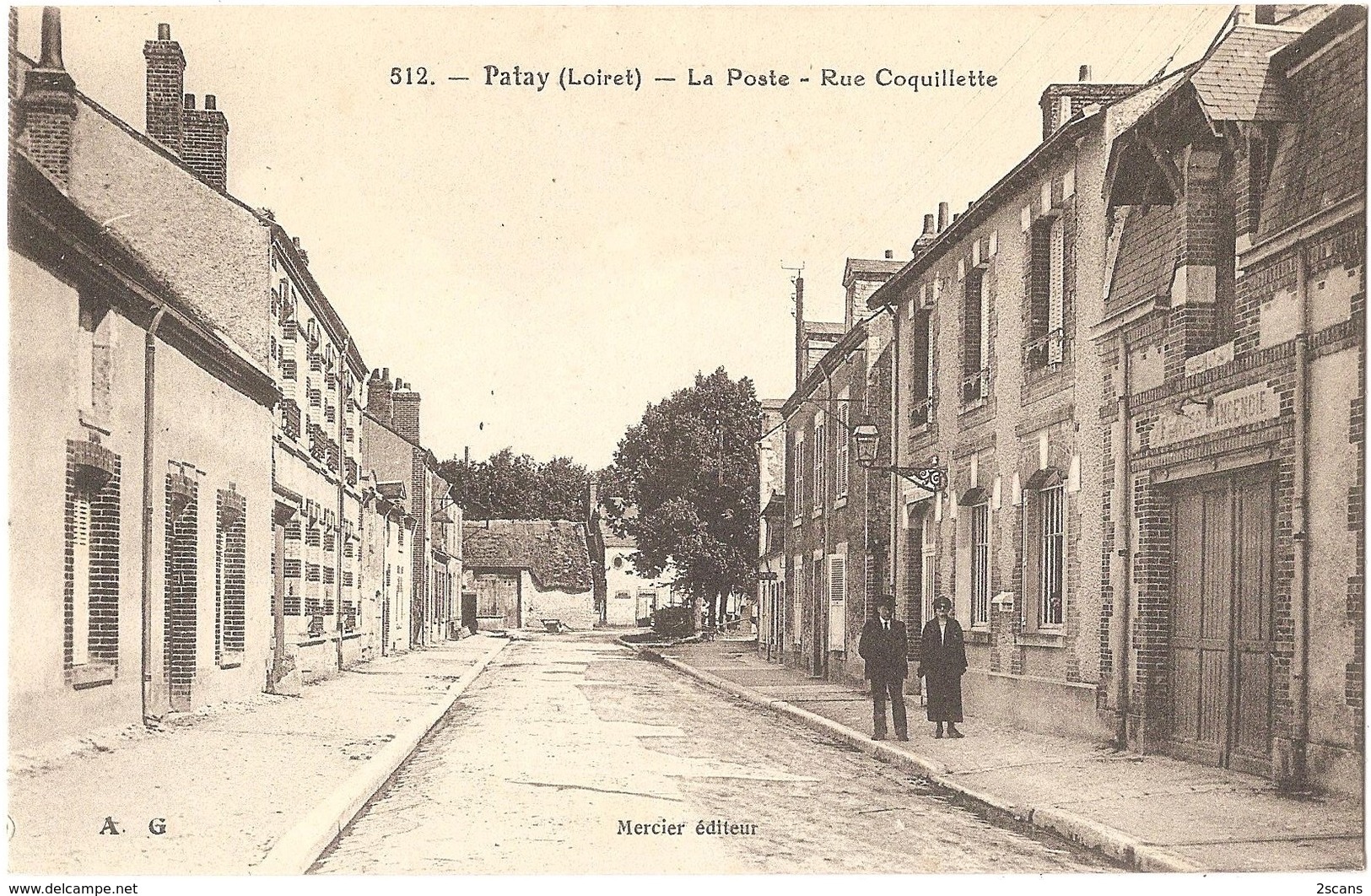 Dépt 45 - PATAY - La Poste - Rue Coquillette - (A. G. - Mercier éditeur, N° 512) - Autres & Non Classés