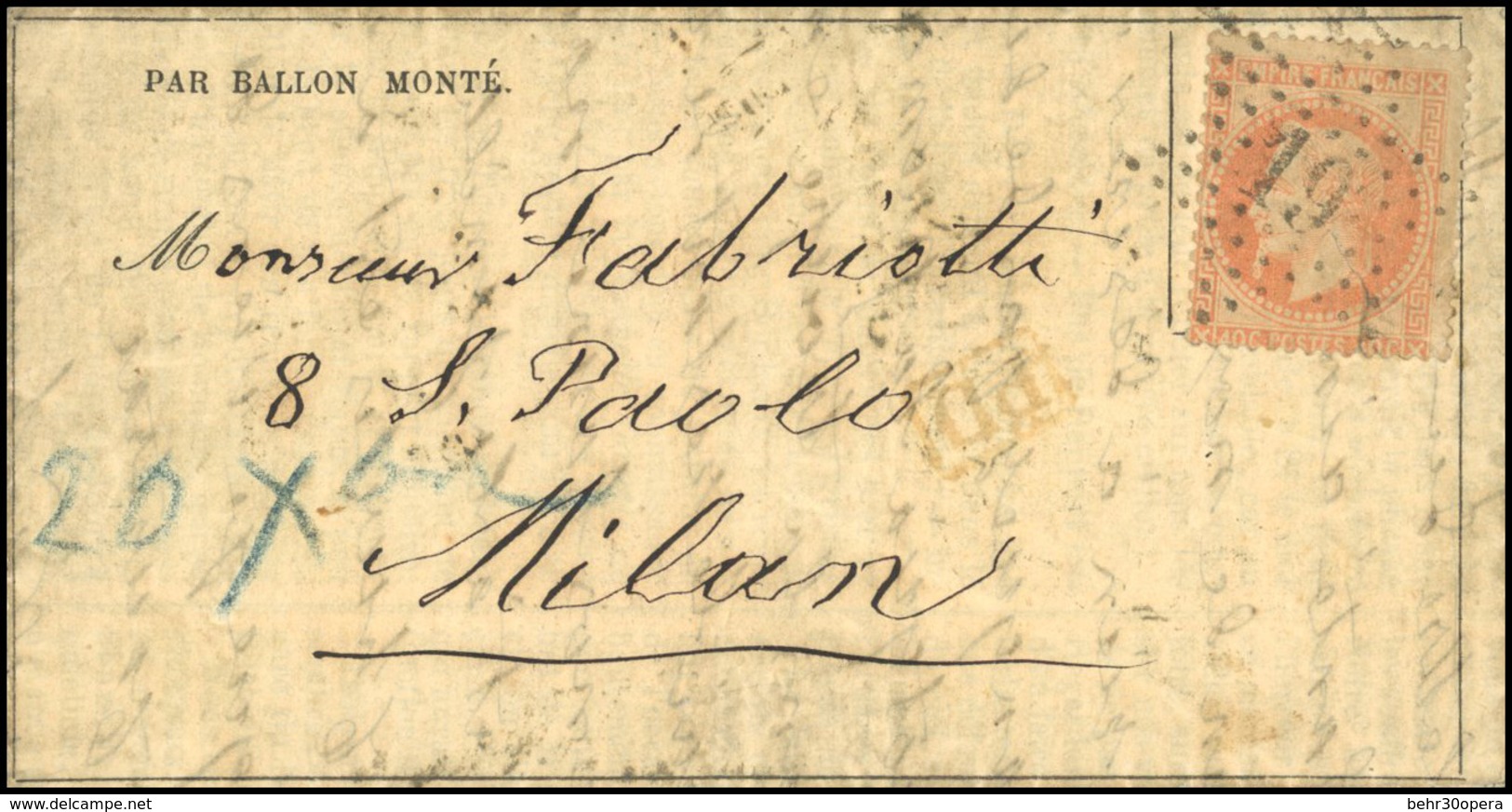 O LE DAVY. 40c. Lauré (Déf.) Obl. étoile 19 S/Gazette Des Absents N°17 Avec Texte Manuscrit Du 17 Décembre 1870 à Destin - Krieg 1870