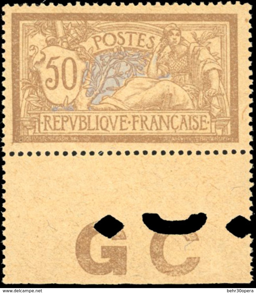 ** 50c. Merson Brun Et Gris. Papier GC. BdeF Avec Perforation. SUP. - Sonstige & Ohne Zuordnung