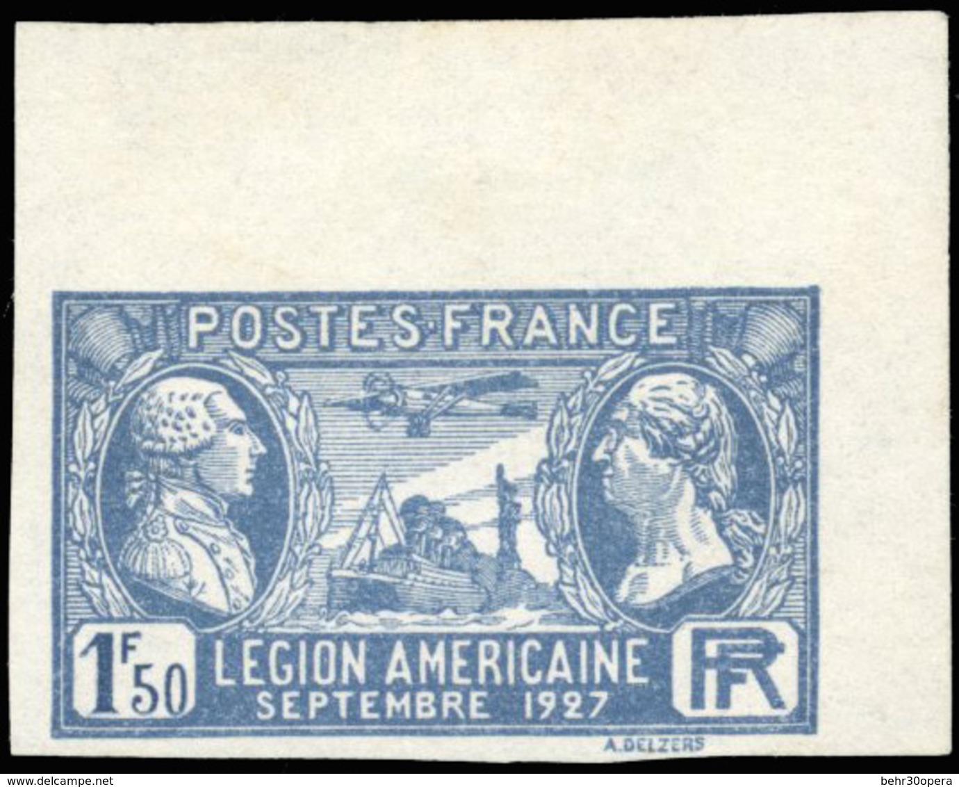 (*) 1F.50 Bleu. Légion Américaine. ND. Coin De Feuille. SUP. - Sonstige & Ohne Zuordnung