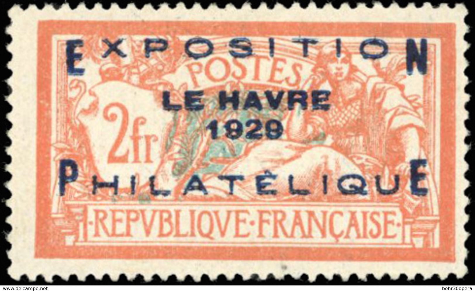 * Exposition Du Havre. 2F. + 5F. Orange Et Vert-bleu. SUP. - Sonstige & Ohne Zuordnung