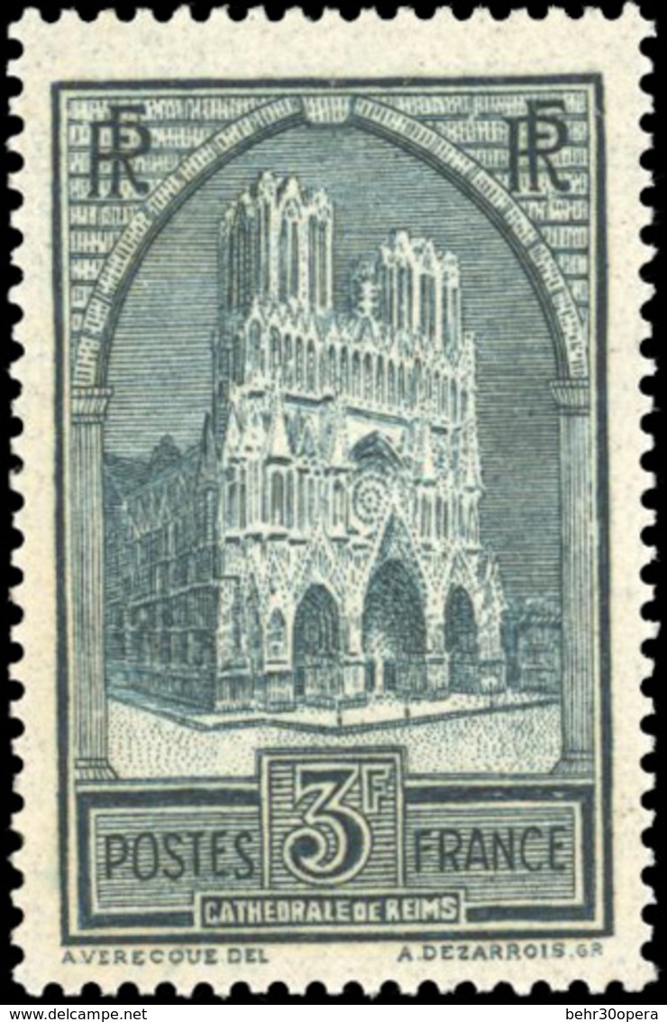 ** 3F. Ardoise Cathédrale De Reims. Type III. SUP. - Andere & Zonder Classificatie