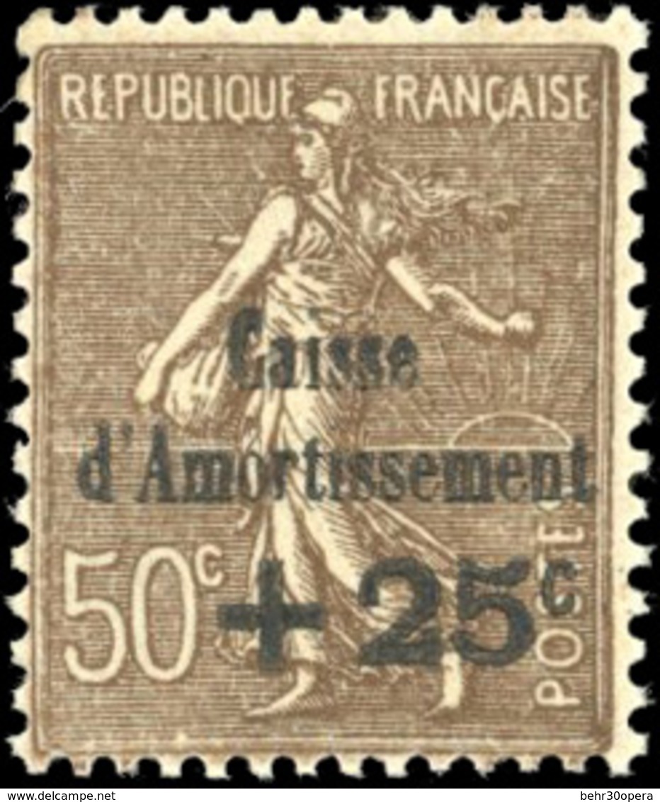 ** +25c. S/50c. Brun. Caisse D'amortissement. Sans Point Sur Le ''i''. Petit Manque De Gomme. TB. - Andere & Zonder Classificatie