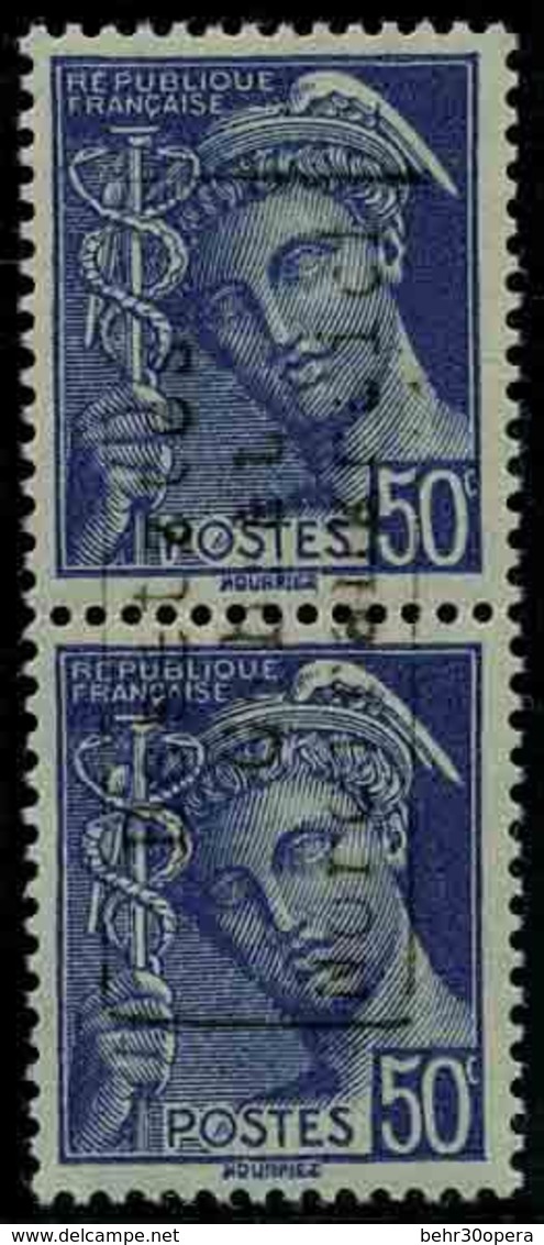 * COUDEKERQUE. 50c. Bleu. Paire Verticale. SUP. - War Stamps