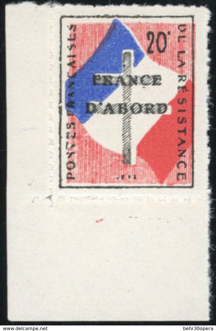 * LYON. 20c. Tricolore. Coin De Feuille. TB. - Bevrijding