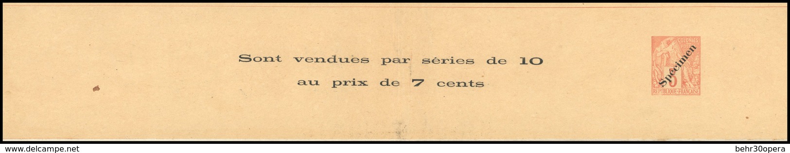 * Bande De Journaux. Type Alphée Dubois. ND. 3 Valeurs : 1c., 2c. Et 3c. S/bande Avec Détails Et Prix En Piastres Indoch - Sonstige & Ohne Zuordnung