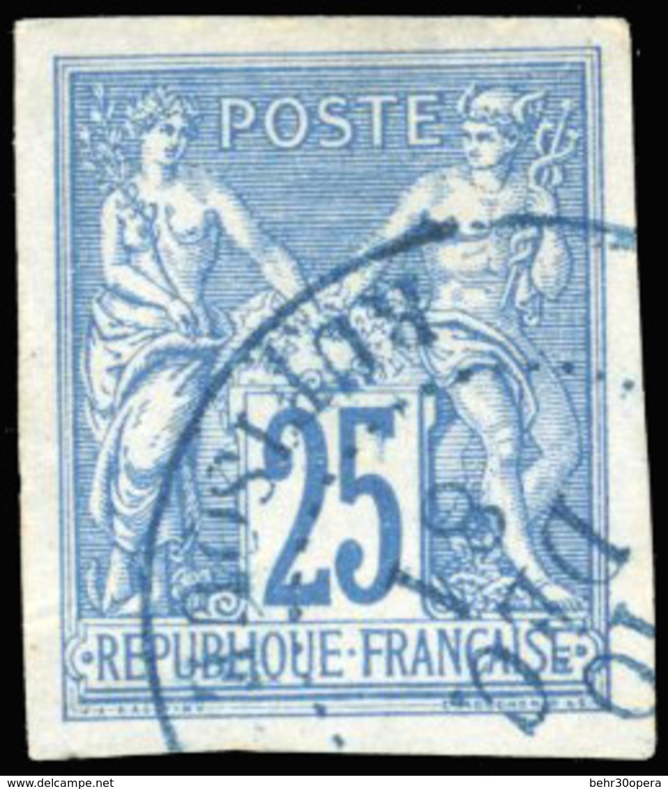 O FRENCH COLONIES. 25c. Outremer. Obl. CàD De RUFISQUE-NOUVELLE CALEDONIE Du 10 DECEMBRE 1881. SUP. - Andere & Zonder Classificatie