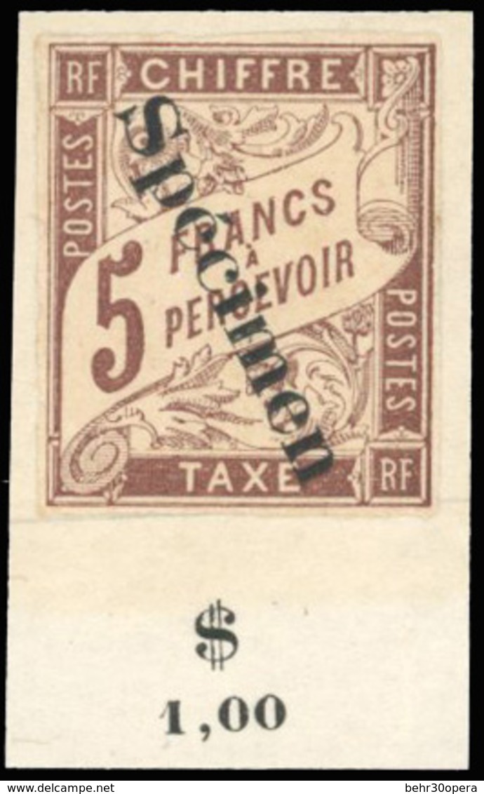 (*) Série Complète Surch. ''SPECIMEN'' Collée S/vignette Avec Valeur En Piastres Indochinoises. Fraîcheur Postale. SUP. - Sonstige & Ohne Zuordnung