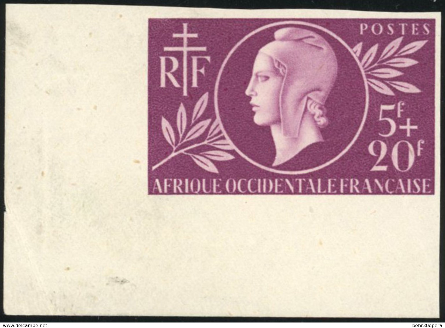 ** 5F. + 20F. Lilas ENTRAIDE. ND. Coin De Feuille. SUP. - Other & Unclassified