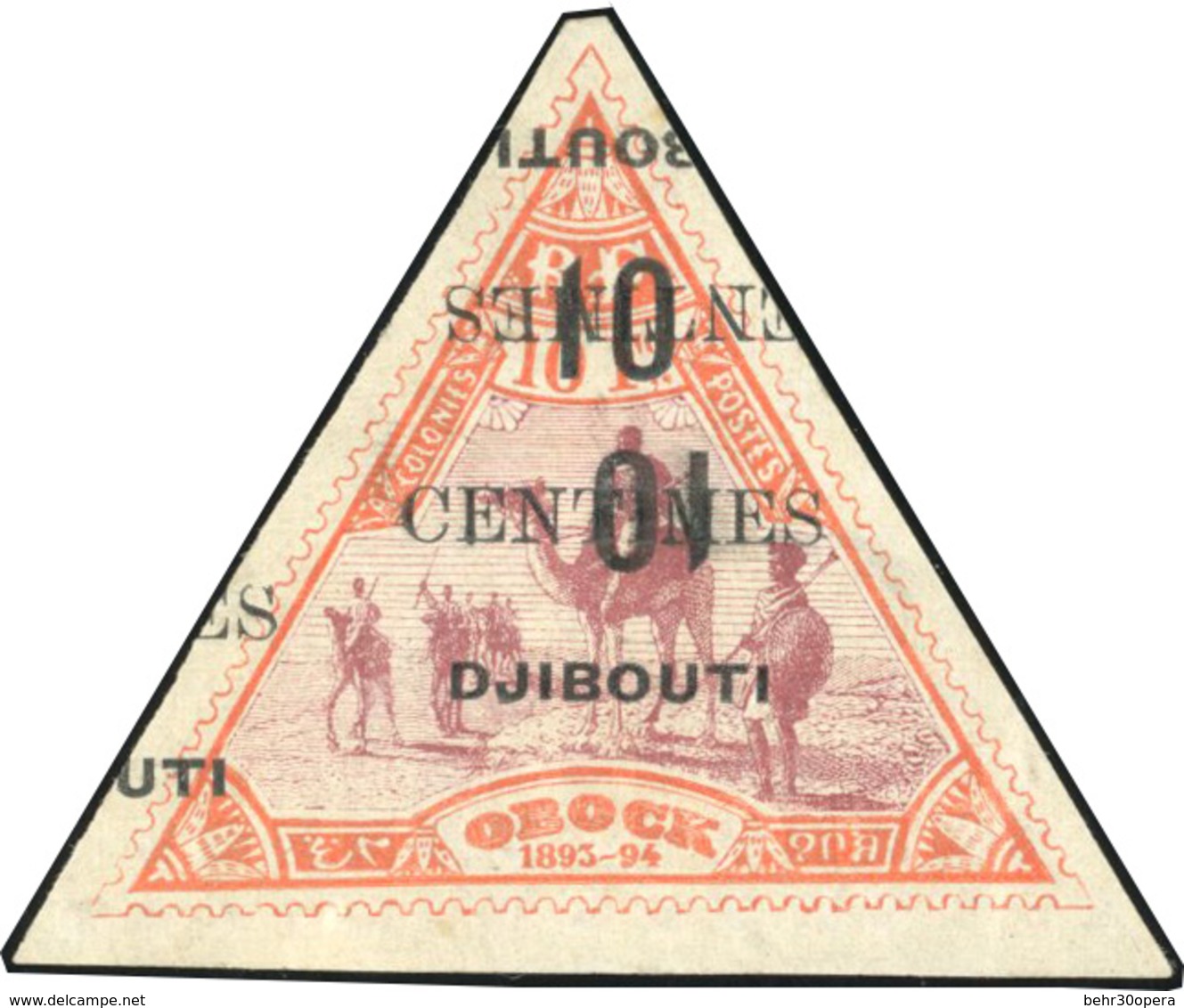 * 10c. Sur 10Fr. Orange Et Lilas. DOUBLE Surcharge Dont Une RENVERSEE. TB. - Autres & Non Classés