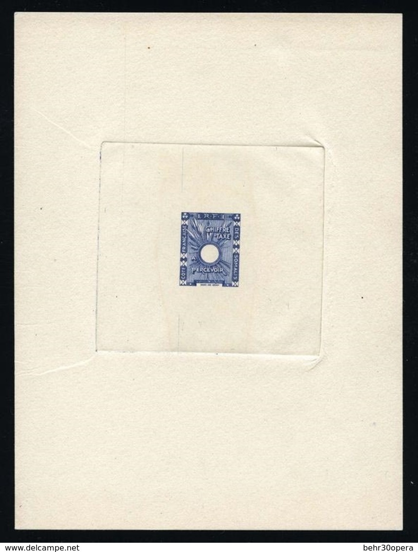 (*) 1938. Epreuve Du Timbre Gravé En Bleu Sans Le Centre. SUP. - Autres & Non Classés