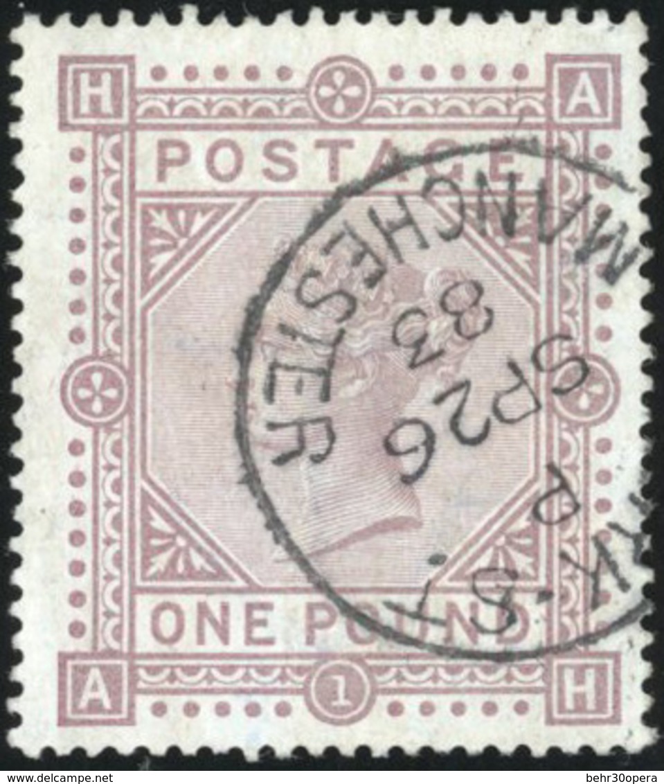 O 1882. 1£. Brown-lilac On Blued Paper. Wmk. Anchor. Perf. 14. Plate 1. Lettered BE. Used Is Genuine. - Sonstige & Ohne Zuordnung