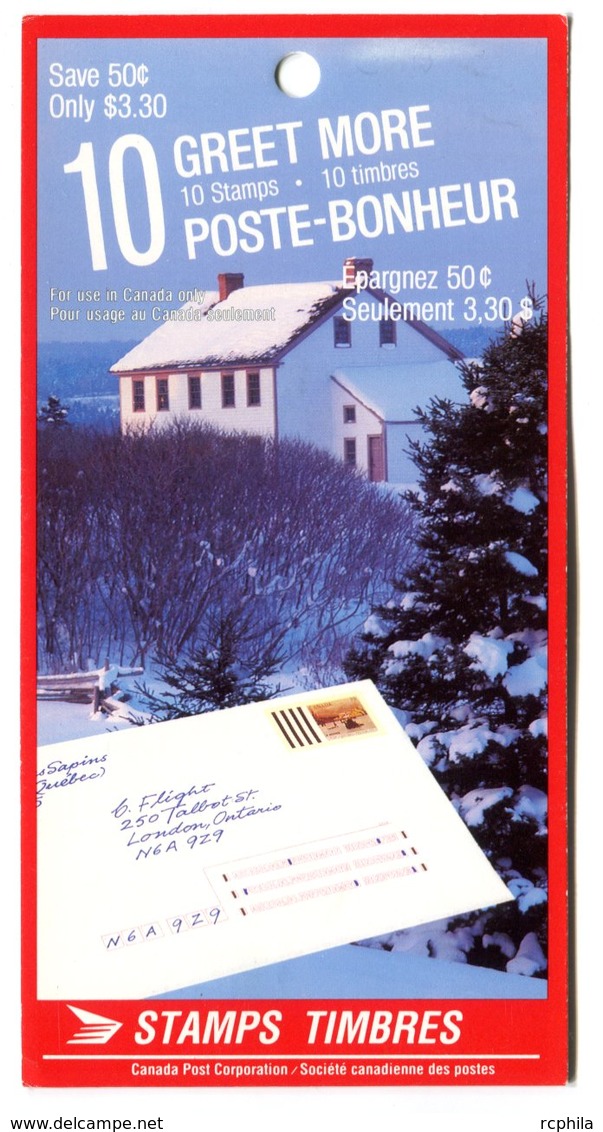 RC 16595 CANADA BK106 - 33c CHRISTMAS ISSUE CARNET COMPLET FERMÉ CLOSED BOOKLET MNH NEUF ** - Libretti Completi