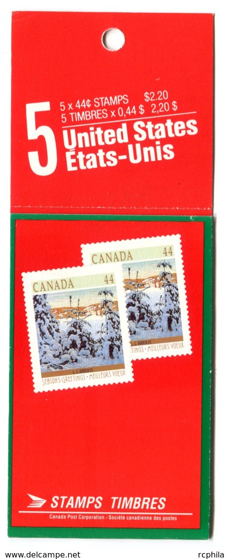 RC 16598 CANADA BK108 - 44c CHRISTMAS ISSUE CARNET COMPLET FERMÉ CLOSED BOOKLET MNH NEUF ** - Carnets Complets