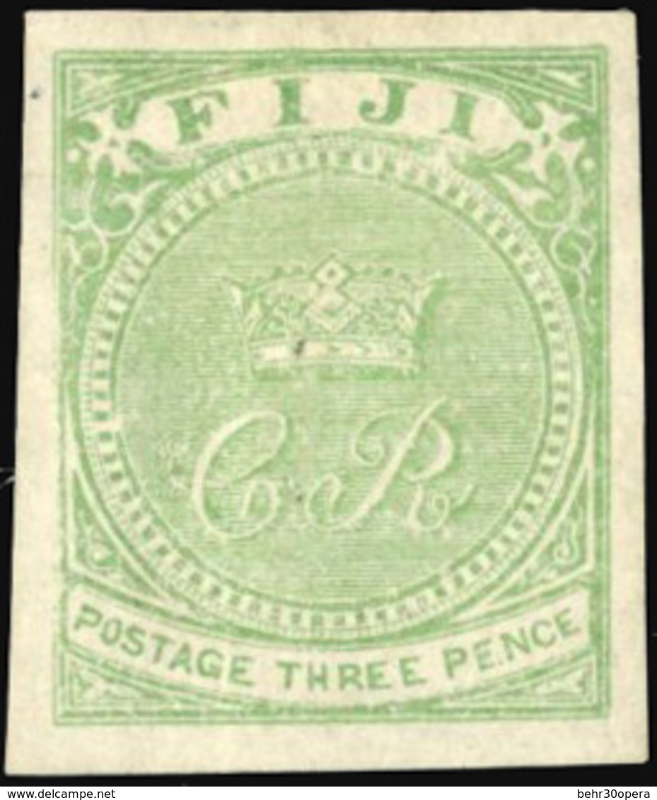 * 3p. Pale Yellow-green. Imperforate. VF. - Fidschi-Inseln (...-1970)