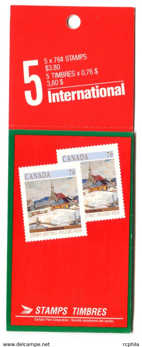 RC 16599 CANADA BK109 - 76c CHRISTMAS ISSUE CARNET COMPLET BOOKLET MNH NEUF ** - Carnets Complets