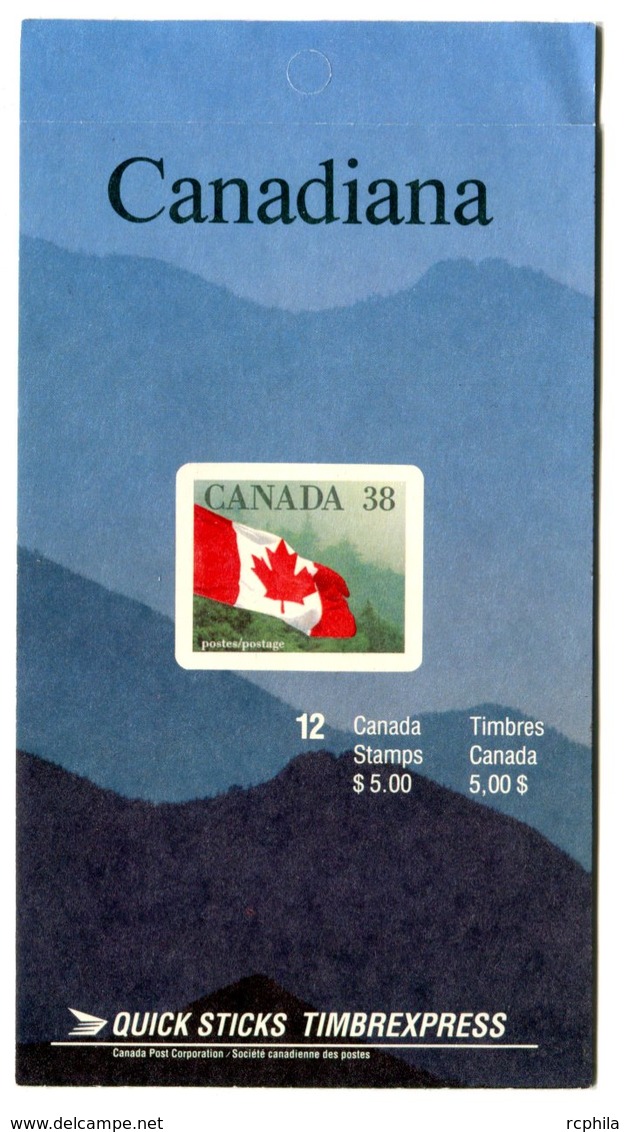RC 16600 CANADA BK110 - 38c QUICK STICKS FLAG ISSUE CARNET COMPLET BOOKLET MNH NEUF ** - Full Booklets