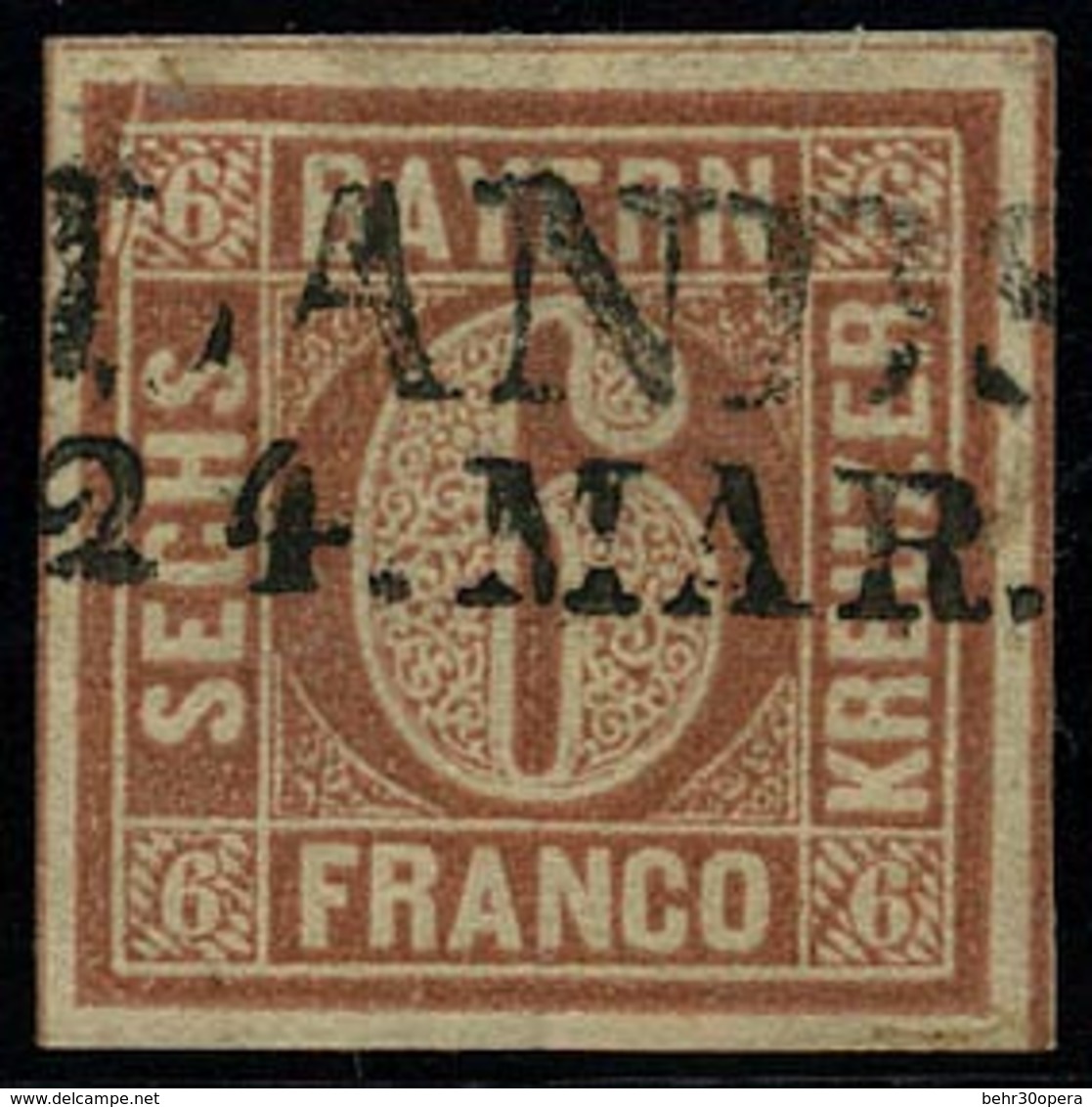 O 6K. Obl. Cachet Linéaire. TB. - Andere & Zonder Classificatie