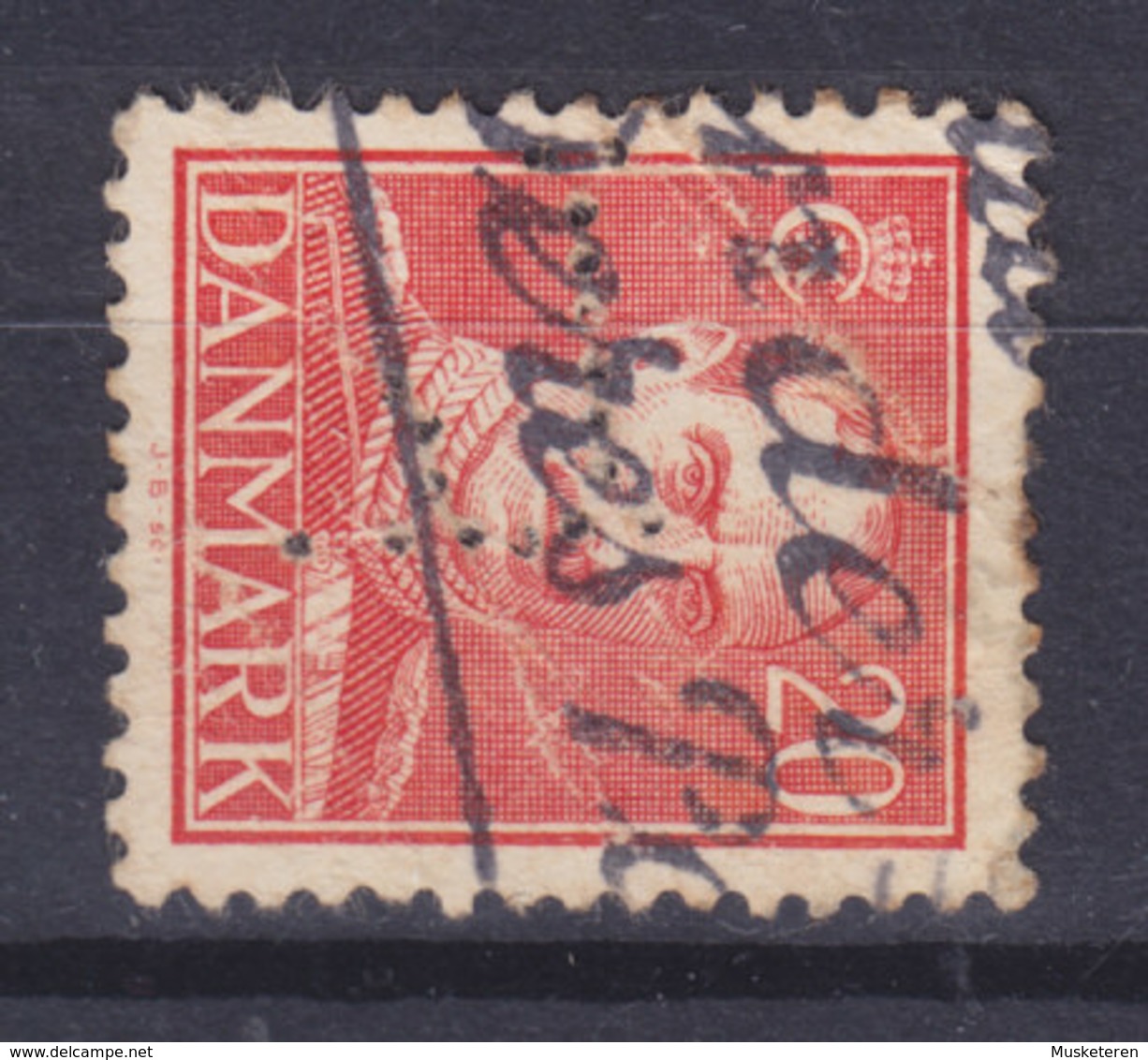 Denmark Perfin Perforé Lochung (L03) 'L.' Landmandsbanken, Aalborg (2 Scans) - Abarten Und Kuriositäten