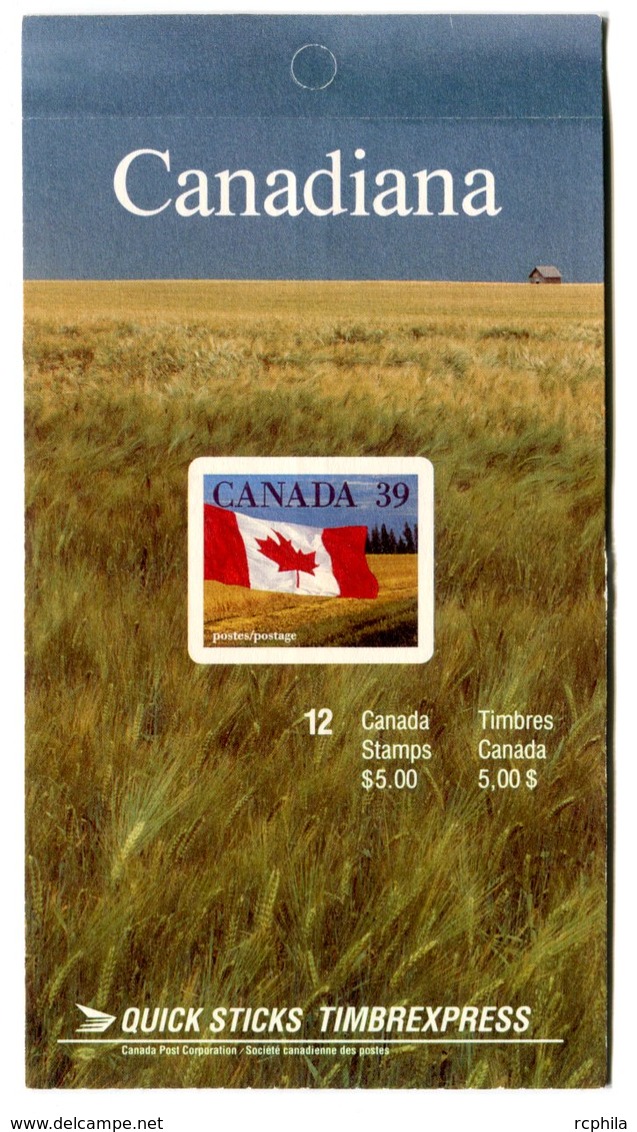 RC 16607 CANADA BK114a QUICK STICKS FLAG ISSUE CARNET COMPLET BOOKLET NEUF ** TB MNH VF - Ganze Markenheftchen