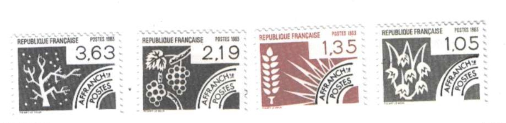 Série Preo No 178 à 181 ** TTB - 70% Sous Faciale - 1964-1988