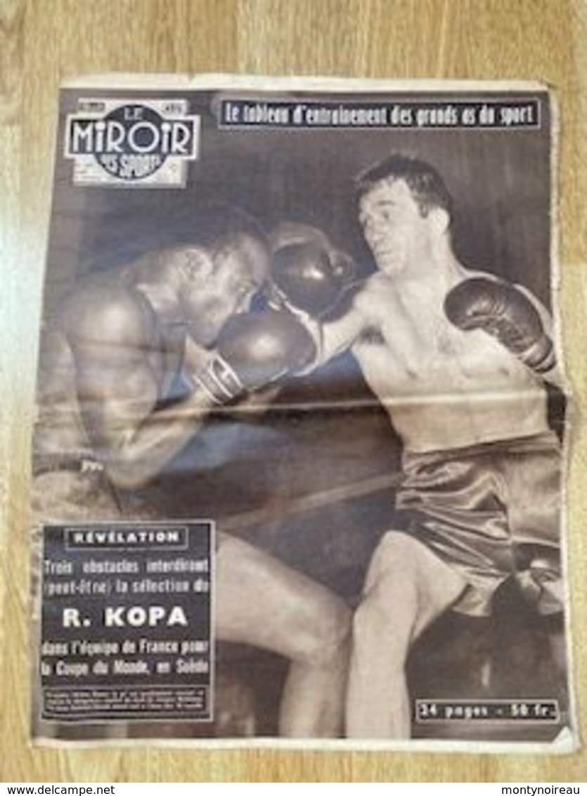 Vieux  Papiers : Le Miroir Des  Sports : Boxe, Football, Lens Lille Un Derby, Anquetil  Vélo,essai De Turner ..... - Non Classés