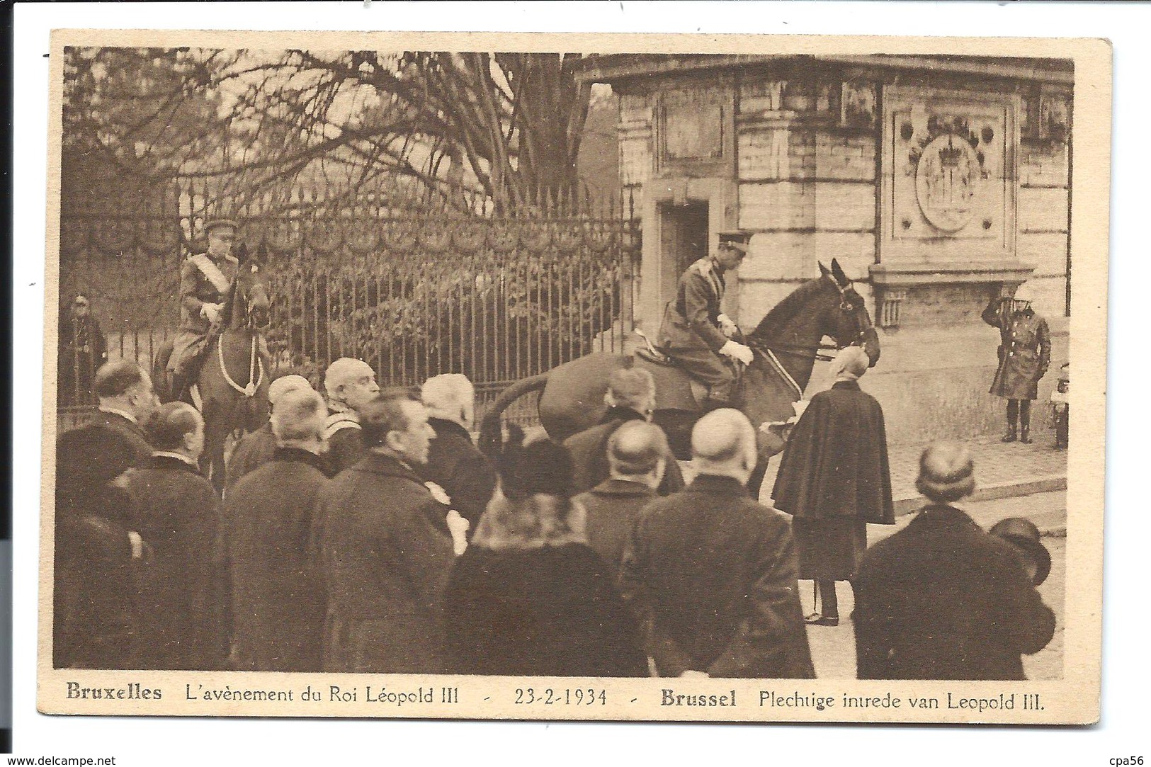 L'avènement Du ROI Léopold III - à Cheval - Bruxelles 1934 - VENTE DIRECTE X - Personnages Célèbres