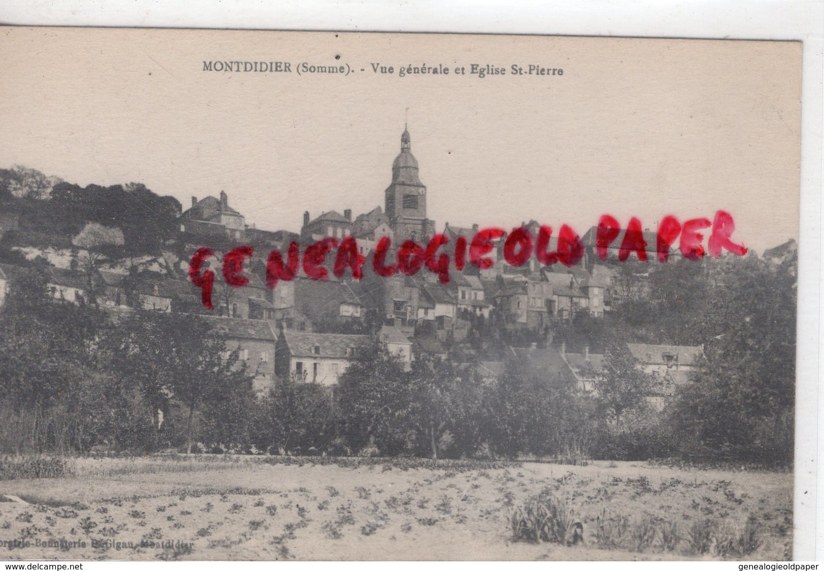 80 - MONTDIDIER - VUE GENERALE ET EGLISE SAINT PIERRE  - SOMME - Montdidier