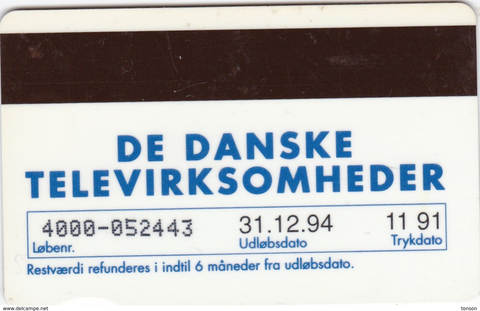 Denmark, TD 001A, Parrot - Type 1,  2 Scans.      Serial Number: 4000 000001-062000 - Dänemark