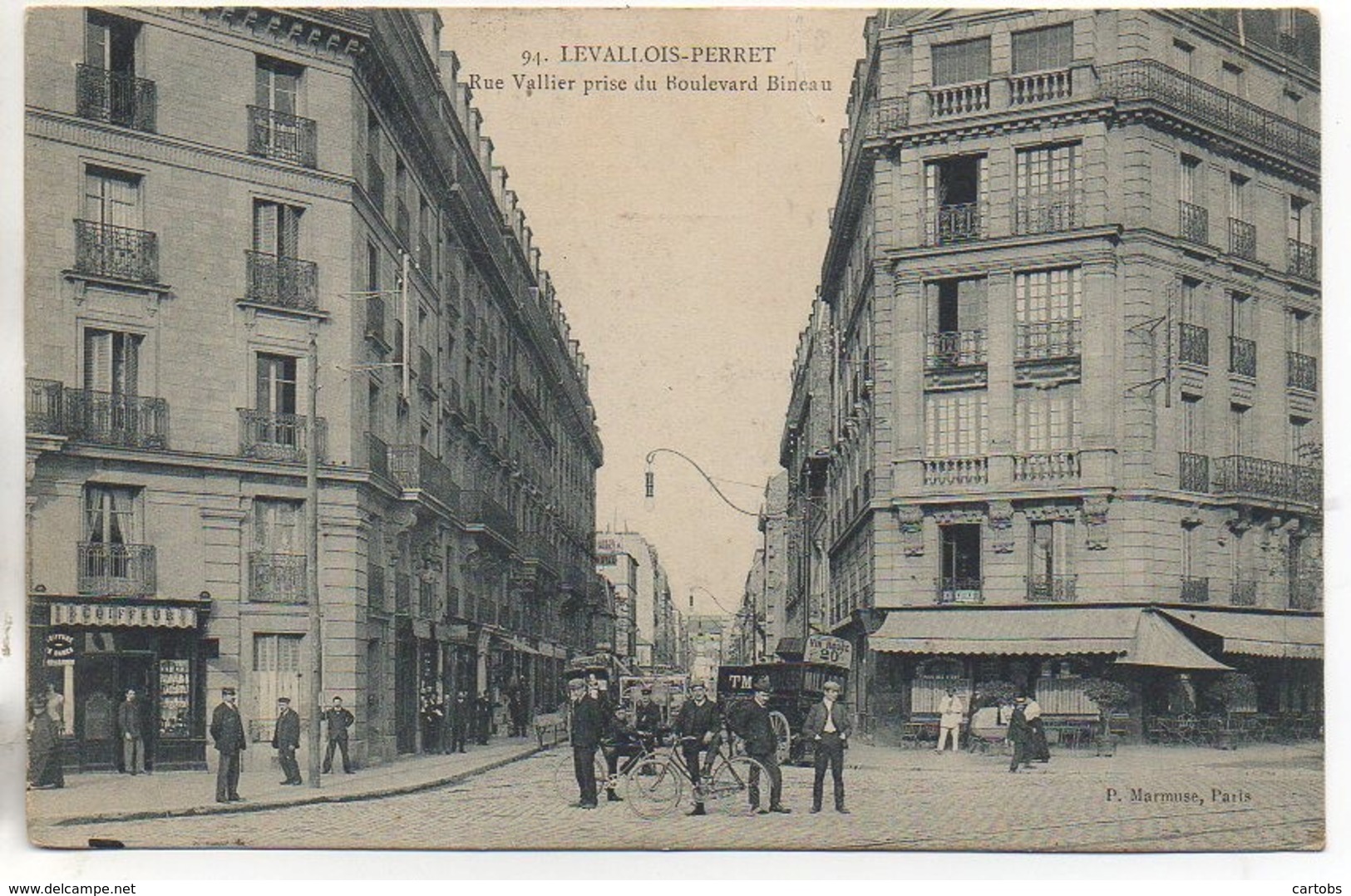 92  LEVALLOIS-PERRET La Rue Vallier Prise Du Boulevard Bineau - Levallois Perret