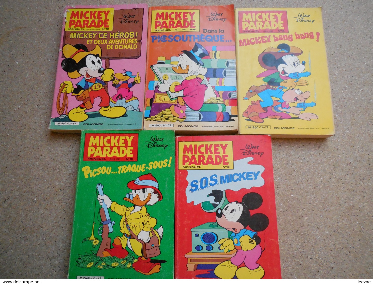 MICKEY PARADE N°12.14.15.16.18, 2ème Série..MICKY MAUS......3B0420 - Mickey Parade