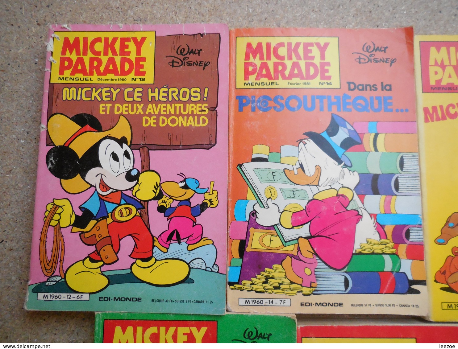 MICKEY PARADE N°12.14.15.16.18, 2ème Série..MICKY MAUS......3B0420 - Mickey Parade