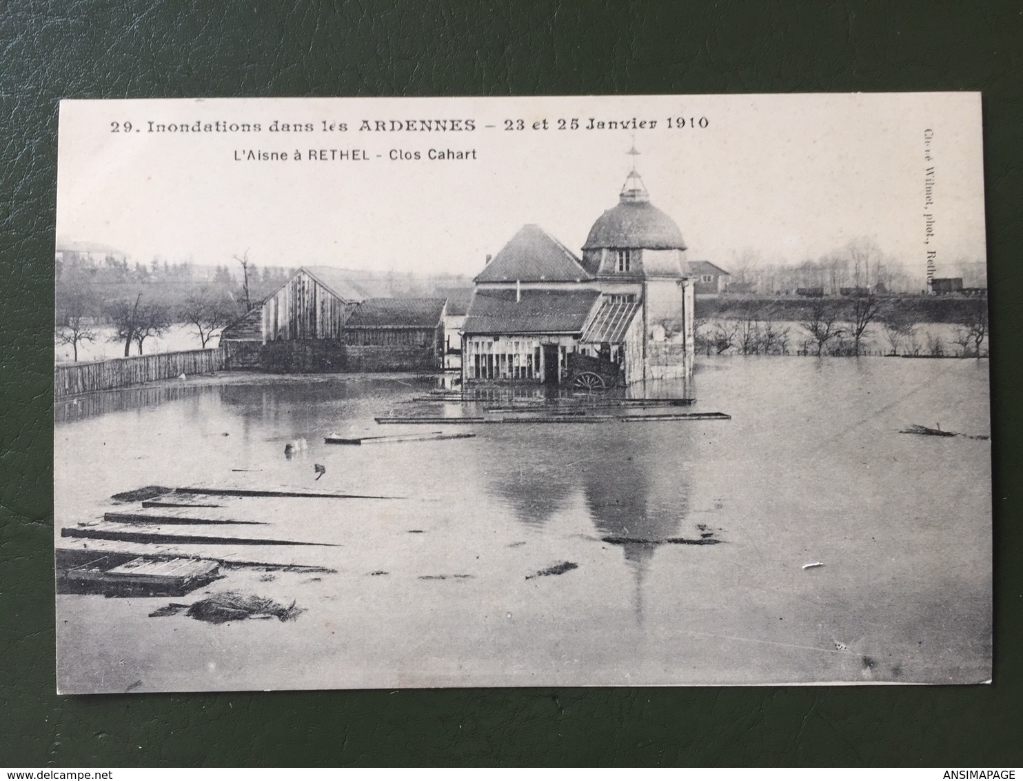 Inondations Dans Les ARDENNES 23 Et 25 Janvier 1910-L'Aisne à Rethel-Clos Cahart - Rethel