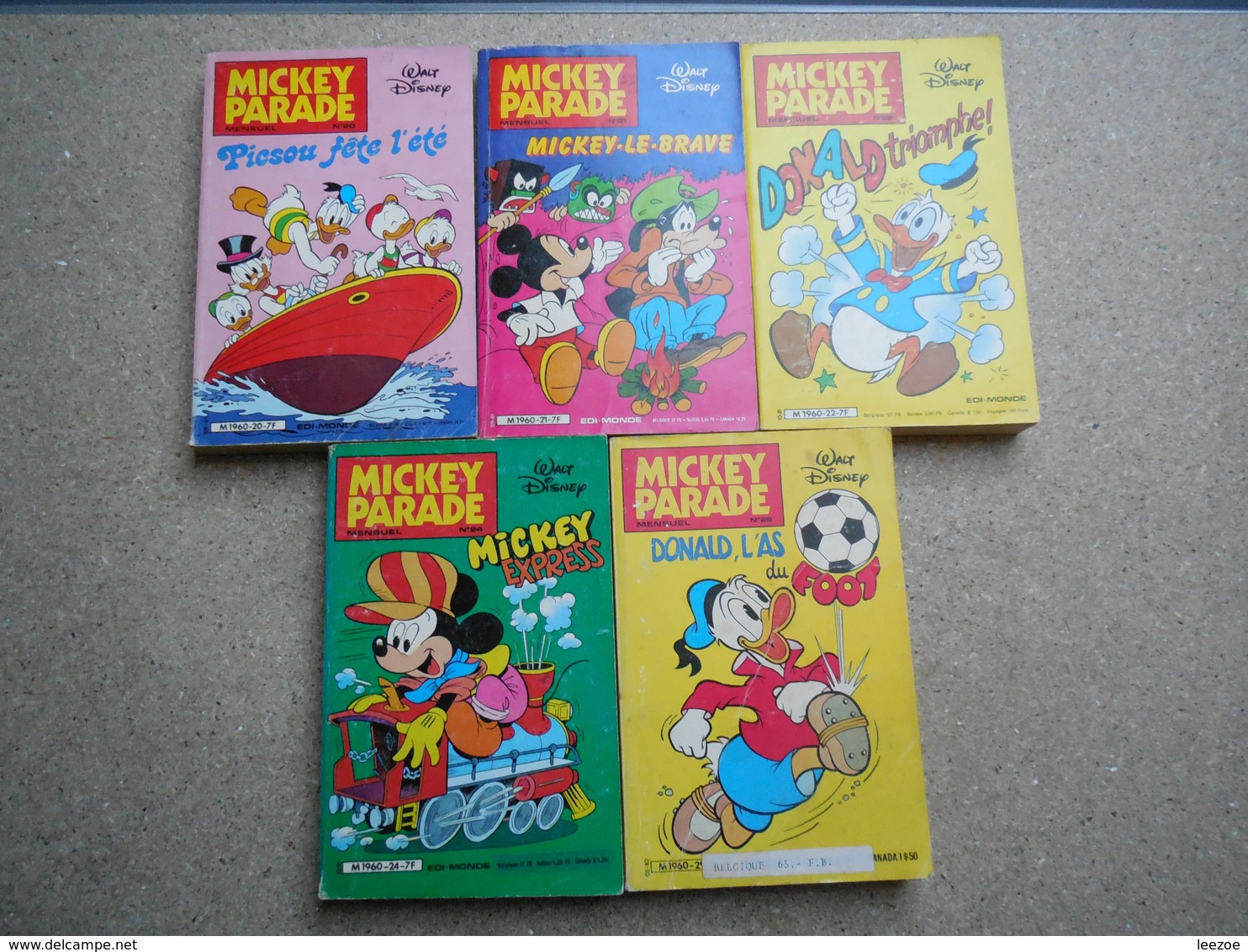 MICKEY PARADE N°20.21.22.24.29, 2ème Série..MICKY MAUS......3B0420 - Mickey Parade
