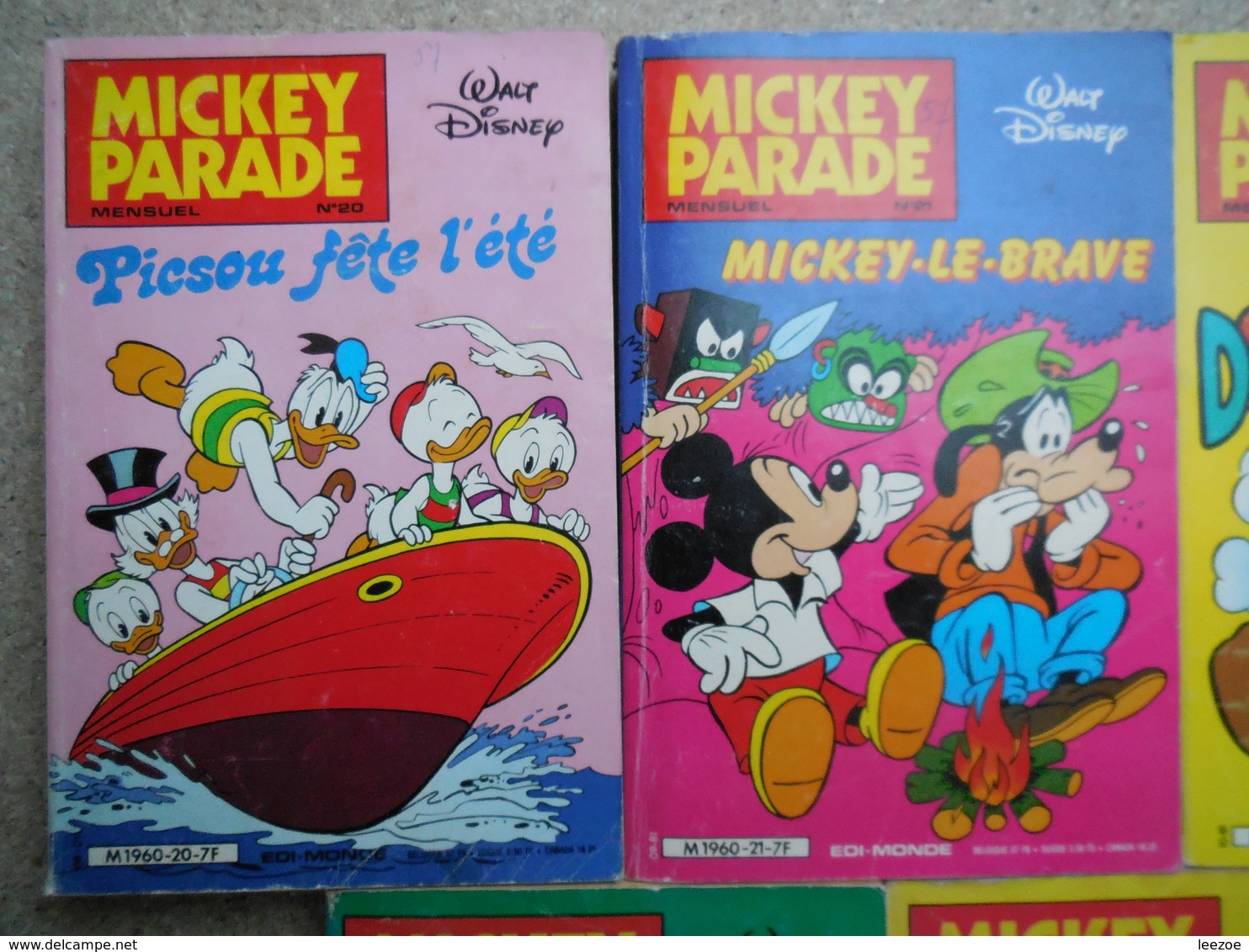 MICKEY PARADE N°20.21.22.24.29, 2ème Série..MICKY MAUS......3B0420 - Mickey Parade