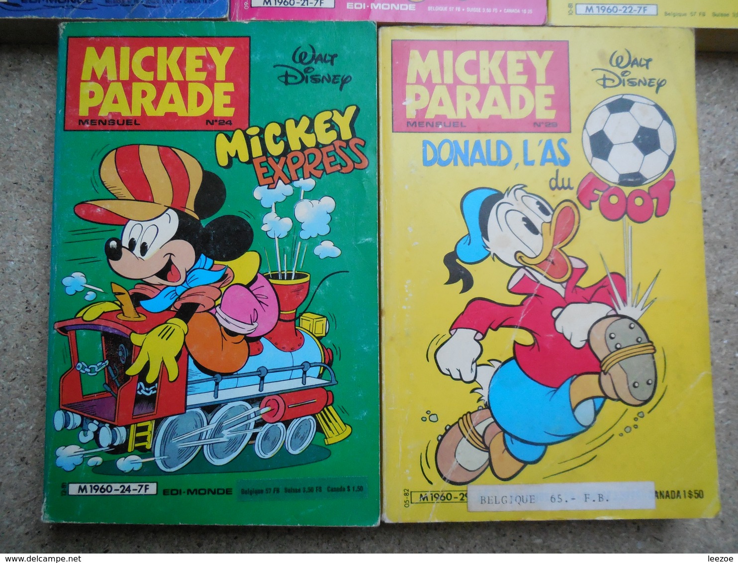 MICKEY PARADE N°20.21.22.24.29, 2ème Série..MICKY MAUS......3B0420 - Mickey Parade