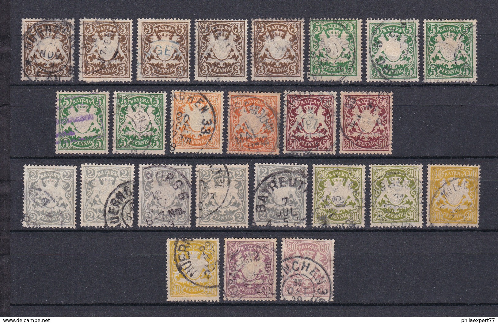 Bayern - 1890/1900 - Michel Nr. 60/63+65/68 - Gest. - 55 Euro - Sonstige & Ohne Zuordnung